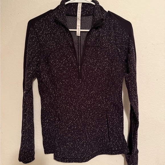 lululemon Jackets & Blazers - Lululemon Athletica Black Speckled Long Sleeve Jacket